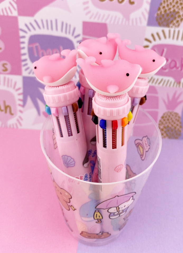 STYLO 10 COULEURS : DAUPHIN