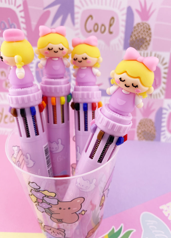STYLO 10 COULEURS : LITTLE GIRL VIOLETTE