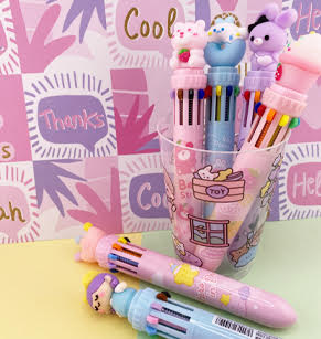 Stylos 10 Couleurs Kawaii