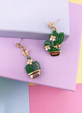 BOUCLES D'OREILLES DUO : CACTUS & ABEILLE