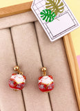 BOUCLES D'OREILLES MANEKI NEKO : ROUGE