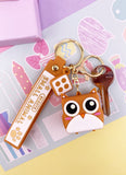 PORTE-CLES ANIMAUX CUBE : HIBOU