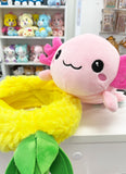 PELUCHE KAWAII AXOLOTL ANANAS 24CM