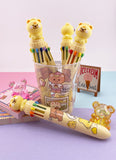 STYLO KAWAII 10 COULEURS OURS JAUNE