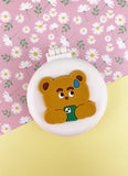 BROSSE DE POCHE AVEC MIROIR : TEDDY L'OURS