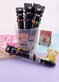 STYLO KAWAII 10 COULEURS CHAT NOIR