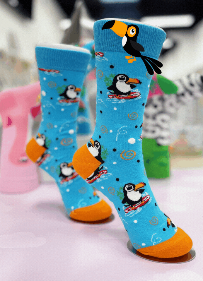 CHAUSSETTES KAWAII TOUCAN SURF | T36-42