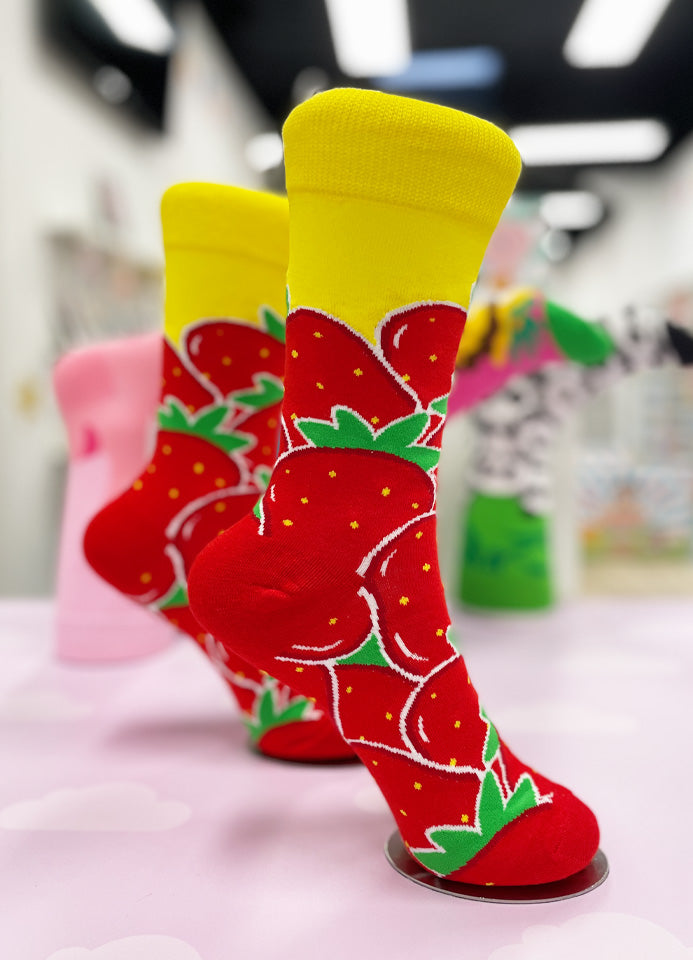 CHAUSSETTES KAWAII FRAISES | T36-42