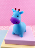 SQUISHY KAWAII GIRAFE BLEU