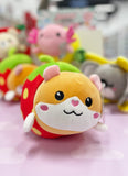 PELUCHE KAWAII HAMSTER FRAISE 24CM