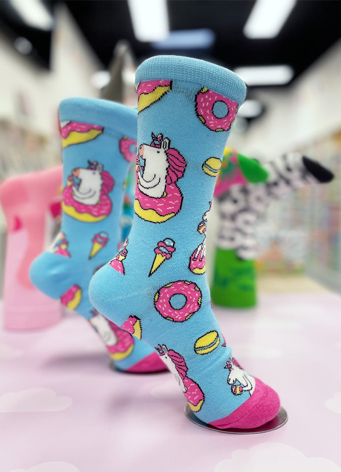 CHAUSSETTES KAWAII LICORNE DONUTS | T36-42