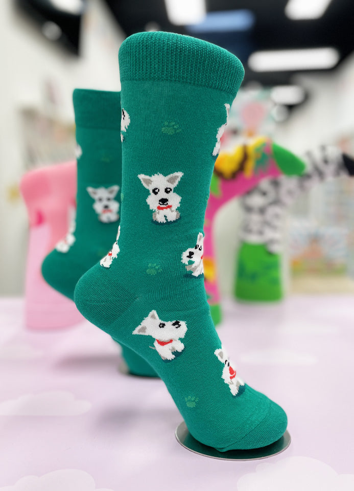 CHAUSSETTES KAWAII WHITE DOG | T36-42