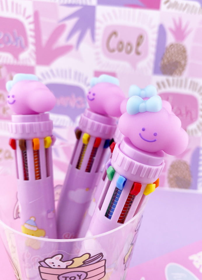 Stylos 10 Couleurs Kawaii