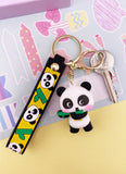 PORTE-CLES PANDA MUSICIEN : JAUNE