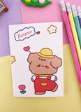 MINI CARNET KAWAII : FLOWERS DOG