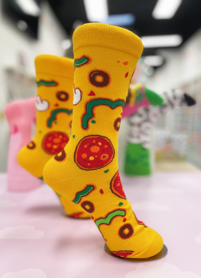 CHAUSSETTES KAWAII PIZZA | T36-42