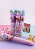STYLO KAWAII 10 COULEURS SIRENE VIOLET
