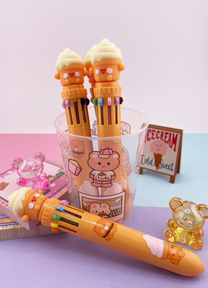 STYLO 10 COULEURS : SUNDAY