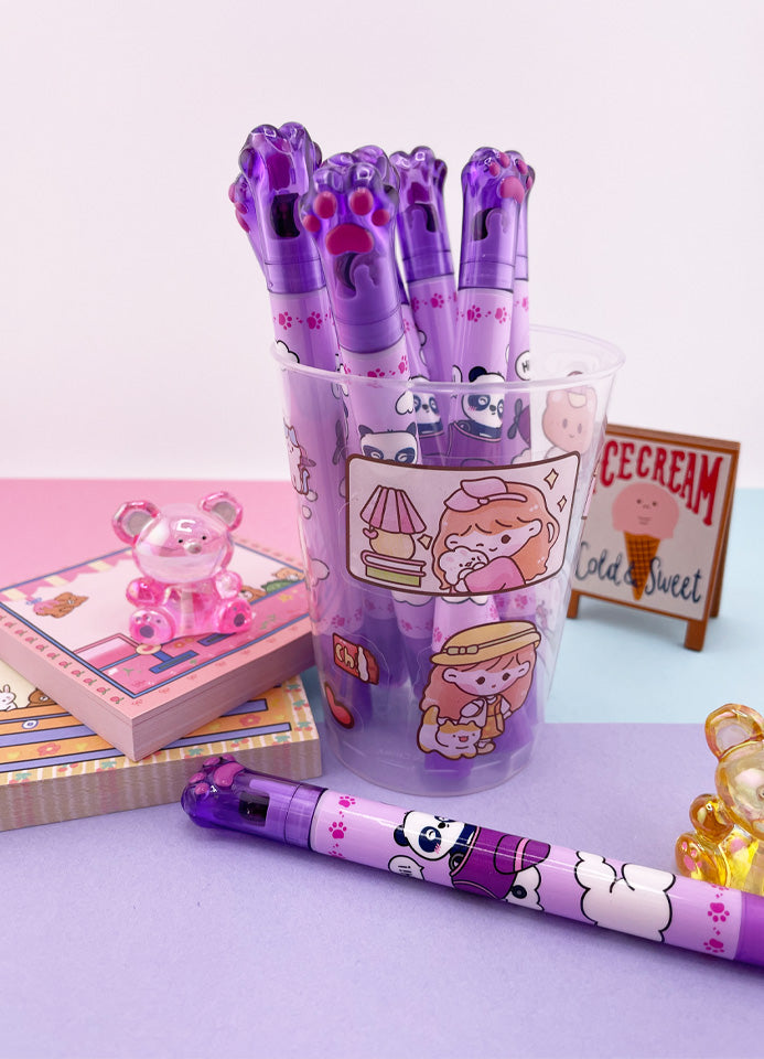 SURLIGNEUR ET TAMPON KAWAII PANDA ROSE